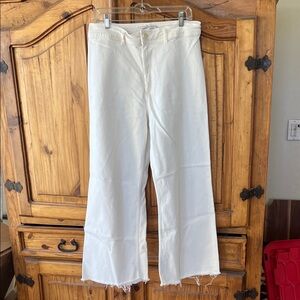 Zara White Wide-Leg Jeans